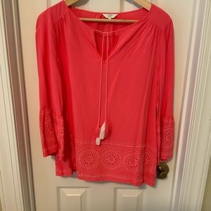 Crown & Ivy Pink Coral Top